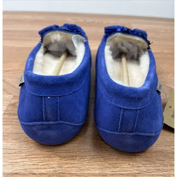 BEARPAW Belinda Waterproof Suede Moccasins Women's Size 9 Ultramarine NEW - Picture 8 of 12
